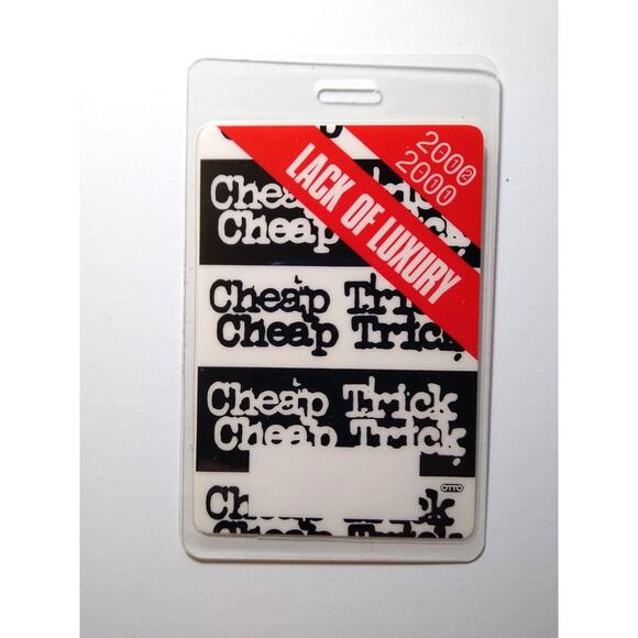 Cheap Trick Backstage Pass Lack Of Luxury Laminated 2000 Tour Pop Rock Band - Picture 1 of 2